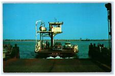 c1950's Nueces County Ferry Vehicles Cargo Transport Port Aransas TX Postcard picture