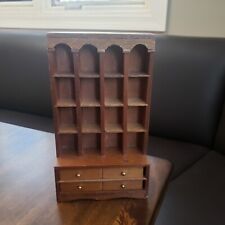 Vtg 1970's Enesco Wooden Thimble Display Case, 2 Drawers 8