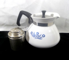 Corning Blue Cornflower 6 Cup Teapot with Lid and Tea Infuser picture