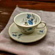 Rosenthal Tea Cup & Saucer Set Continental Winifred Germany Blue Gray Flowers picture