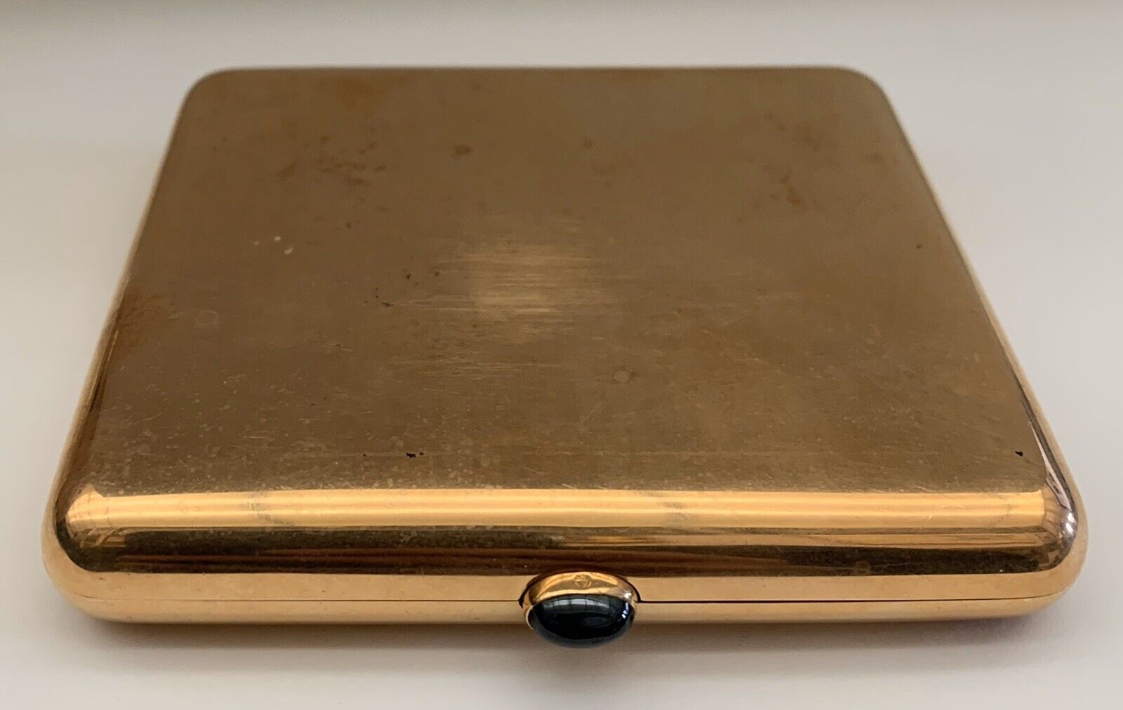 AN IMPORTANT Russian 14K Gold & Sapphire Cigarette Case Circa 1898 Maker AB   
