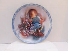 Puppy Dog Tails Plate Heaven Sent Bradford Exchange #2 Baby Boy With Puppies NEW picture