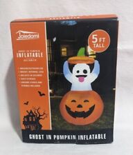 Joiedomi Ghost in Pumpkin Inflatable (5 ft) - Enchanting Halloween Decor - New picture