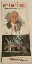 Vintage Roosevelt’s Little White House Brochure FDR Warm Springs Georgia QBR4 picture