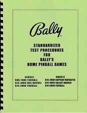 BALLY EVEL KNIEVEL TEST PROCEDURES FOR BALLY'S HOME MODEL PINBALL GAMES - NEW picture