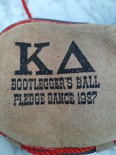 Kappa Delta 1987 Bootlegger's Ball Pledge Dance Leather Bota Bag picture