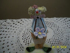 Vintage Lina Zampiva Signed Clown Figurine Made In Italy, Flower picture