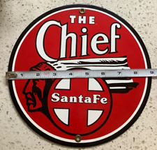 The Chief Santa Fe Vintage Style Round Metal Sign 9 X 9 Inches  picture