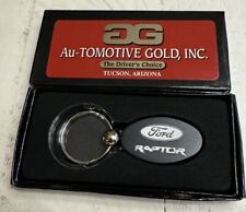 FORD RAPTOR Keychain & Keyring - Aluminum Metal  BLACK CHARCOAL Oval picture