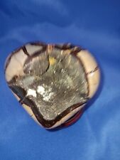 1.13lb NATURAL Septarian Dragon Crystal geode Heart shape Specimen With Stand  picture