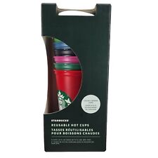 Starbucks 2022 6 Reusable Hot Cups Color Changing Lids picture