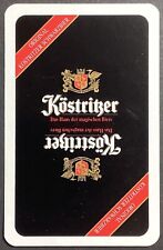 Kostritzer Schwarzbier German Beer Ad VTG Single Swap Playing Card King Hearts picture