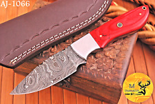 Custom Made Damascus Hunting Knife BushCraft  - Hand Forged Damascus Steel 1066 picture