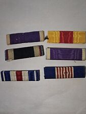 WWI & WWII Army Victory Medal & French Ribbon Bar Lot L@@K picture