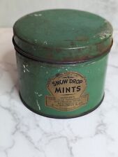 Vintage Snow Drop Mints Green Tin, EG. WHITMAN & CO, Philadelphia PA picture
