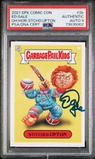 Ed Gale Auto Signed Garbage Pail Kid GPK Stitched Upton Chucky Card PSA 9 picture