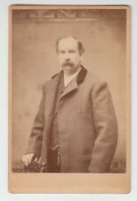 [71767] 1870-1890's CABINET CARD MAN with MUSTACHE by BURNHAM, NORWAY, MAINE picture