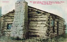 First House in Yakima County Parker Washington WA Farm Log Cabin c1910 Postcard picture