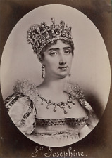 Portrait of Empress Josephine, photo of an illustration, ca.1880, vintage album picture