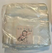NEW Vintage Pepperell Blanket Baby White/Cream Satin Trim Security Lovey 36