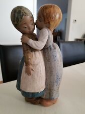 Lladro 2086 The Little Kiss Mint Condition Gres Finish No Box  picture