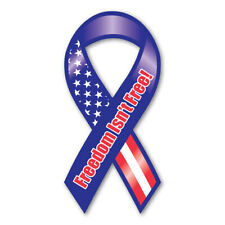 Freedom Isn't Free Red, White, & Blue Mini Ribbon Magnet picture