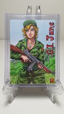 ACEO Original Art Sketch Card w/ Signed COA Sexy Pinup Gi Jane Memorial Day picture