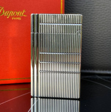 ST. DUPONT Gas Lighter Silver Line 2 with Gift Box France Dupond picture