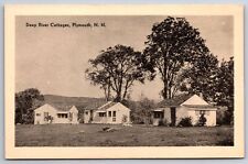 Plymouth New Hampshire~Deep River Cottages~1940s B&W Postcard picture