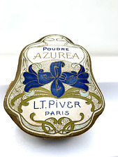 Stunning Antique face powder box. Poudre Azurea by L.T. Piver.  C. early 1900s. picture