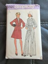 Vintage 1970s Simplicity 5891 Sewing Pattern Size 16 Jacket Skirt And Pant picture