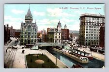 Syracuse NY-New York, US 476, Clinton Square, Advertisement Vintage Postcard picture