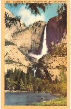 Yosemite National Park Yosemite Falls 1940 Linen CA picture