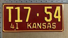 1941 Kansas truck license plate T17-54 YOM DMV Bourbon Ford Chevy Dodge 11842 picture
