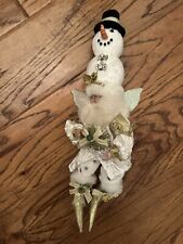 Mark  Roberts Fairy Elf Snowman Rare With Tag picture