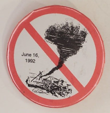 Vintage June 16 1992 Chandler Lake Wilson Tornado MN No Tornados Pinback Button picture