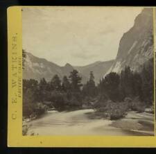 1865-66 Stereoview Carleton Watkins Mount Starr King, Yosemite Valley, Mariposa picture