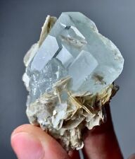 325 Carat Aquamarine Crystal With Mica Specimen From Skardu @Pakistan picture