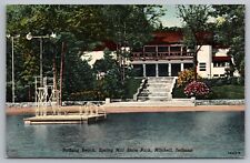 Postcard Bathing Beach Spring Mill State Park Mitchell IN Indiana picture