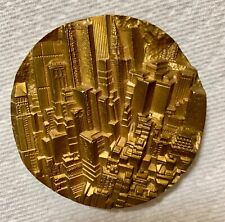 Bronze Medallion, New York City, 1979, Signed Therese Dufresne, French Artists picture