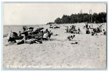 c1940's Swimming Beach Epworth Heights Scottsville MI RPPC Photo Postcard picture