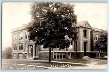 Clarinda Iowa IA Postcard RPPC Photo Jr. High School Building c1910's Antique picture