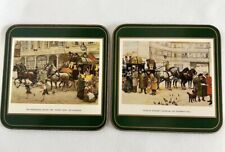 Vintage Pimpernel Set of 2 Historical English Street Scenes Made In England picture