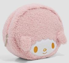 💗Sanrio My Sweet Piano Fluffy Make Up Bag Cosmetic Bag Pink Embroidered NWT💖 picture