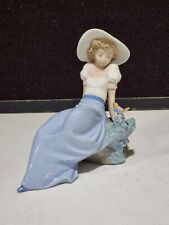 Lladro 1987 NAO #1042 Girl Listening to Bird Song Figurine MINT picture