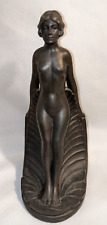 Bronze M Guiraud Riviere Art Deco Nude Lady Figurine Statue Bookend Doorstop picture