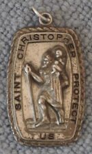 Vintage Hayward Co Sterling Silver St. Christopher Medal picture