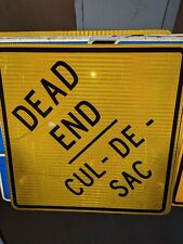 authentic retired street sign reflective 30x30 traffic sign dead end  picture