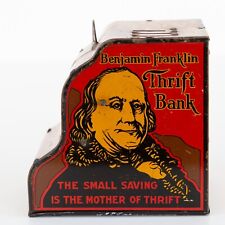 Vintage Marx Toys Benjamin Franklin Tin Litho Thrift Bank Cash Register USA  picture