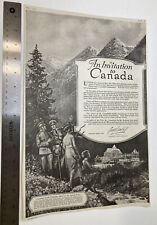 1919 Canadian Pacific Railway ANTIQUE Print Ad Quaker Oats Company 9.5x15